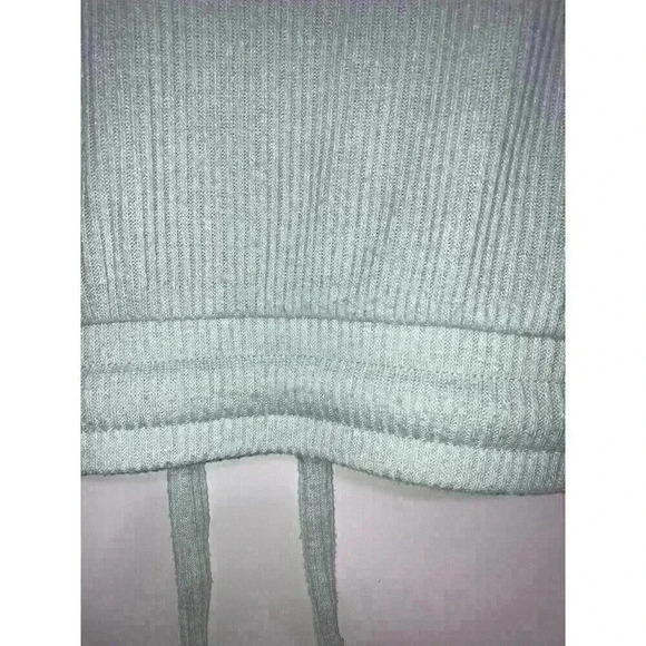 Gymshark Mint Green Ribbed Cropped Long Sleeve Relaxed Sweatshirt Only Size XS - Picture 11 of 11